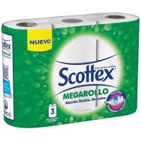 Papel de cocina SCOTTEX Megarollo, paquete 3 rollos