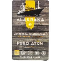 Ventresca de atún claro en aceite oliva ALAKRANA, lata 115 g