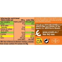 Formatge fos amb cheddar EROSKI, rodanxes, paquet 200 g