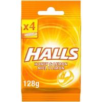 Caramel de llimona amb mel HALLS, paquet 32 g