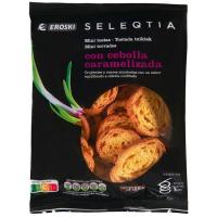 Mini tortes ceba caramel·litzada Eroski SELEQTIA, bossa 80 g