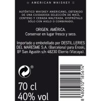 American Whisky TIMBERLAKE, botella 70 cl