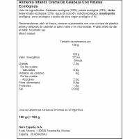 Tarrito ecológico de crema de calabaza-patatas HERO, tarro 190 g