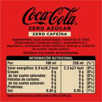 Refresc de cola COCA-COLA Zero Zero, ampolla 1,25 litres