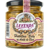 Favetes baby en oli d`oliva LLEGENDA, flascó 220 g