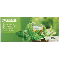 Menta poliol EROSKI, caixa 25 sobres