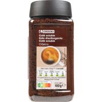 Café soluble clásico EROSKI, frasco 100 g