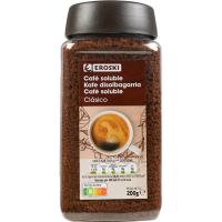 Café soluble clásico EROSKI, frasco 200 g