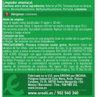 Limpiador amoniacal EROSKI, garrafa 1,5 litros