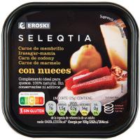 Carne de membrillo con nueces EROSKI SELEQTIA, tarrina 200 g