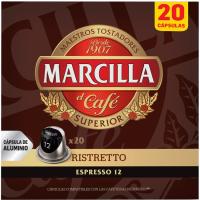 Café expreso 12 Ristretto comp. Nespresso MARCILLA, caja 20 uds