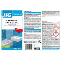 Limpiador manchas de cal-oxido HG, botella 500 ml