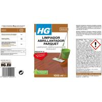 Limpiador abrillantador uso diario parquet HG, botella 1 litro