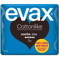 Compresa de nit amb ales EVAX COTTONLIKE, paquet 9 u