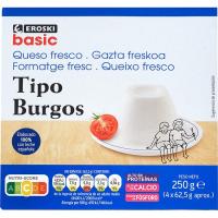 Queso de Burgos EROSKI basic, pack 4x62,5 g