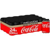 Refresco de cola COCA COLA Zero Zero, pack 24x33 cl