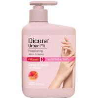 Jabón líquido de manos citrus&peach DICORA, dosificador 500 ml