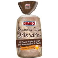 Pan rebanada artesana integral BIMBO, paquete 550 g