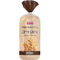Pan rebanada artesana integral BIMBO, paquete 550 g