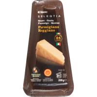 Queso parmigiano reggiano D.O.P. Eroski SELEQTIA, cuña 200 g