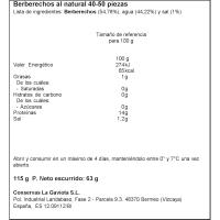 Escopinyes al natural 40/50 peces ARROYABE, llauna 63 g