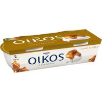 Iogurt grec de caramel OIKOS, pack 2x110 g