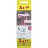 Maquineta d`un sol ús 3 fulles VENUS SIMPLY BASIC, pack 3+1 u