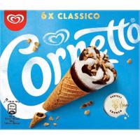 Cono clásico CORNETTO, 6 uds, caja 360 g