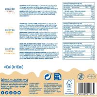Helados crema turrón y café LA FAGEDA, pack 4x100 ml