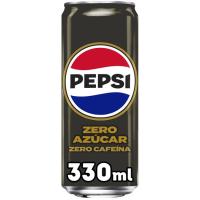 Refresc de cola PEPSI MAX ZERO SUCRE ZERO CAFEÏNA, llauna 33 cl