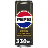 Refresco de cola PEPSI MAX ZERO AZÚCAR ZERO CAFEÍNA, lata 33 cl