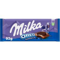 Chocolate con oreo entera MILKA, tableta 92 g