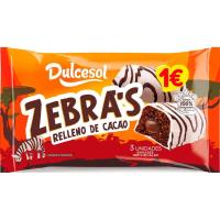 Bombó zebra DULCESOL, 4 uds, paquet 135 g