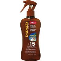 Oli solar Tahiti SPF15 BABARIA, pistola 300 ml