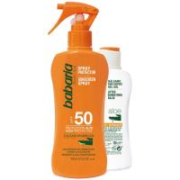 Solar de aloe SPF50-Aftersun BABARIA, pack 300 ml