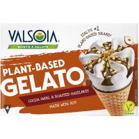 Conos de helados de soja de vainilla VALSOIA, caja 4uds