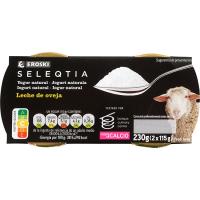Iogurt natural de llet d`ovella Eroski SELEQTIA, pack 2x115 g
