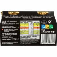Iogurt natural de llet d`ovella Eroski SELEQTIA, pack 2x115 g