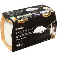 Iogurt natural de llet de cabra Eroski SELEQTIA, pack 2x115 g