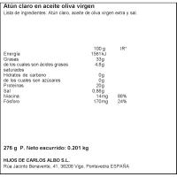 Atún claro en aceite de oliva virgen ALBO, pack 3x92 g