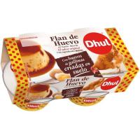 Flan de huevo original DHUL, pack 4x110 g