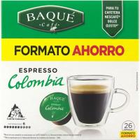 Cafè espresso Colòmbia CDG BAQUÉ, caixa 26 monodosis