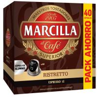 Cafè ristrettro MARCILLA, caixa 40 monodosis