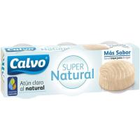 Atún claro super natural CALVO, pack 3x65 g
