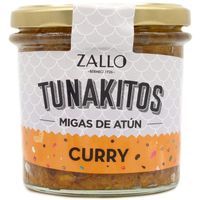 Migas de atún al curry ZALLO Tunakitos, frasco 220 g
