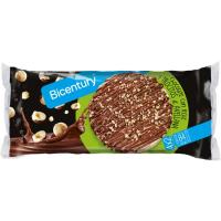 Tortitas de arroz-chocolate-avellana BICENTURY, paquete 141,6 g