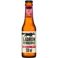 Cider sabor frutos rojos LADRÓN DE MANZANAS, botellín 25 cl