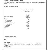 Formatge Cheddar ARLA, rodanxes, safata 150 g