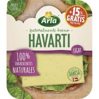 Formatge Havarti light ARLA, rodanxes, safata 150 g