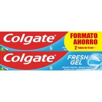 Dentífrico gel azul COLGATE, pack 2x75 ml